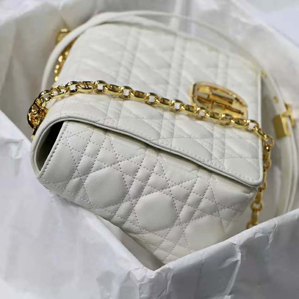 Dior Women Large Dior Caro Bag Lvory Supple Cannage Calfskin - image 7
