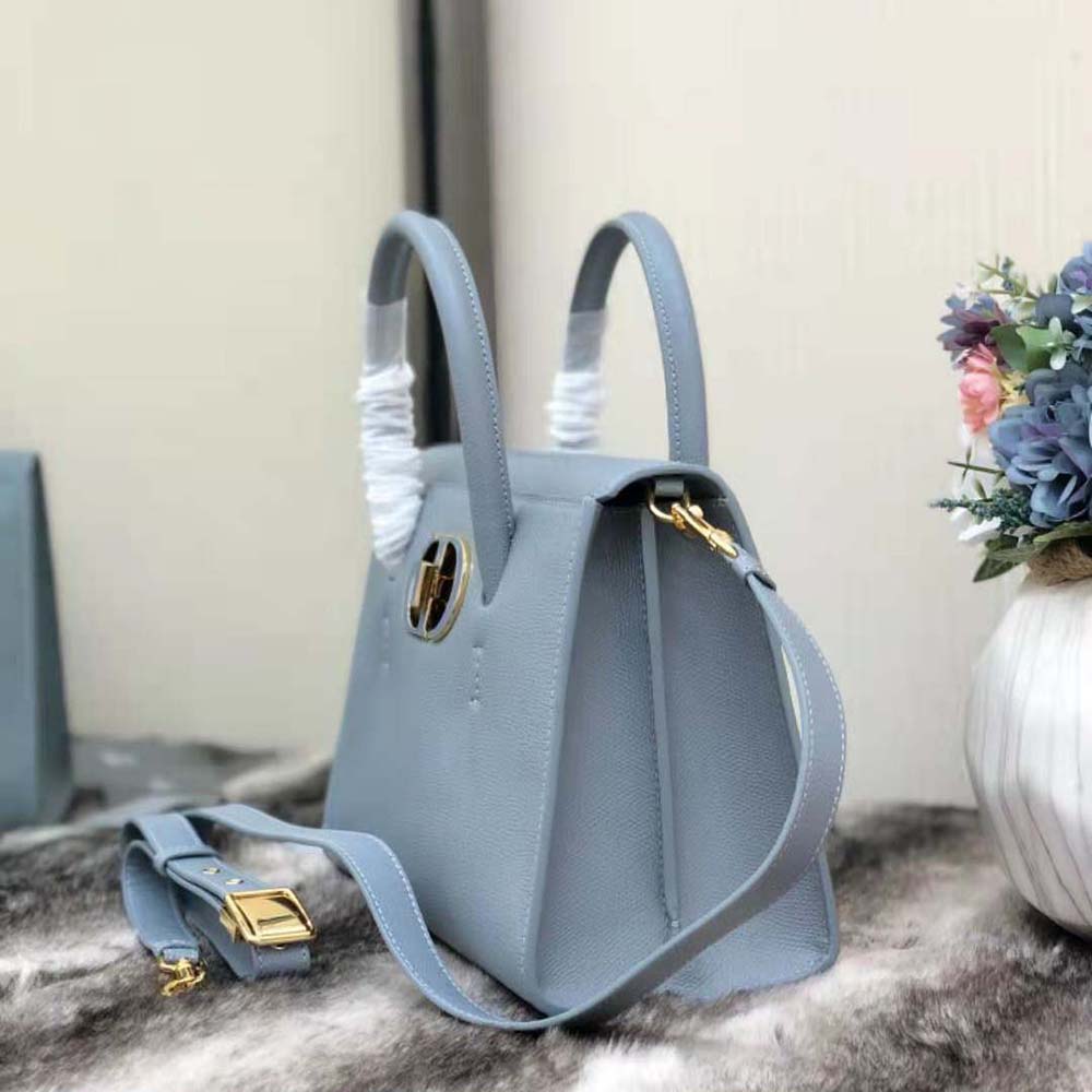 Dior Women Medium ST Honore Tote Latte Grained Calfskin-Blue - image 4