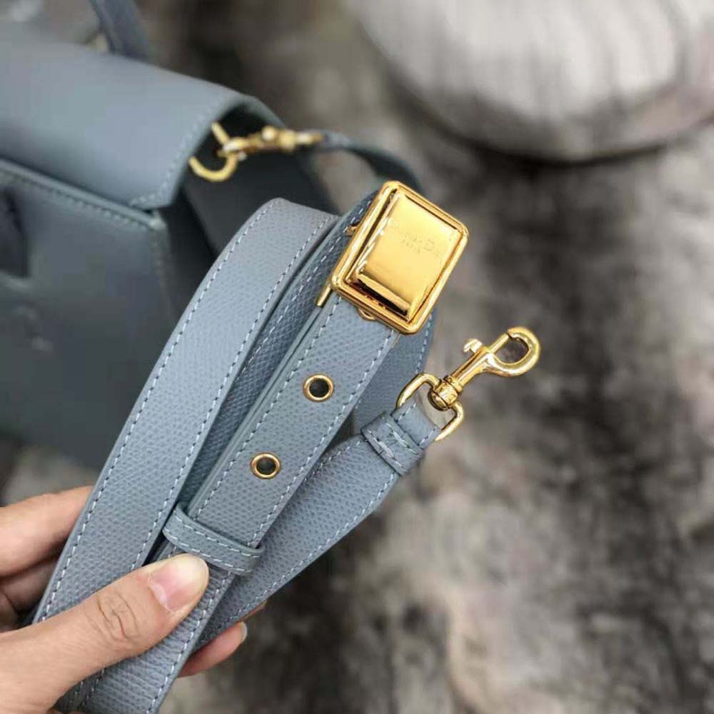 Dior Women Medium ST Honore Tote Latte Grained Calfskin-Blue - image 10