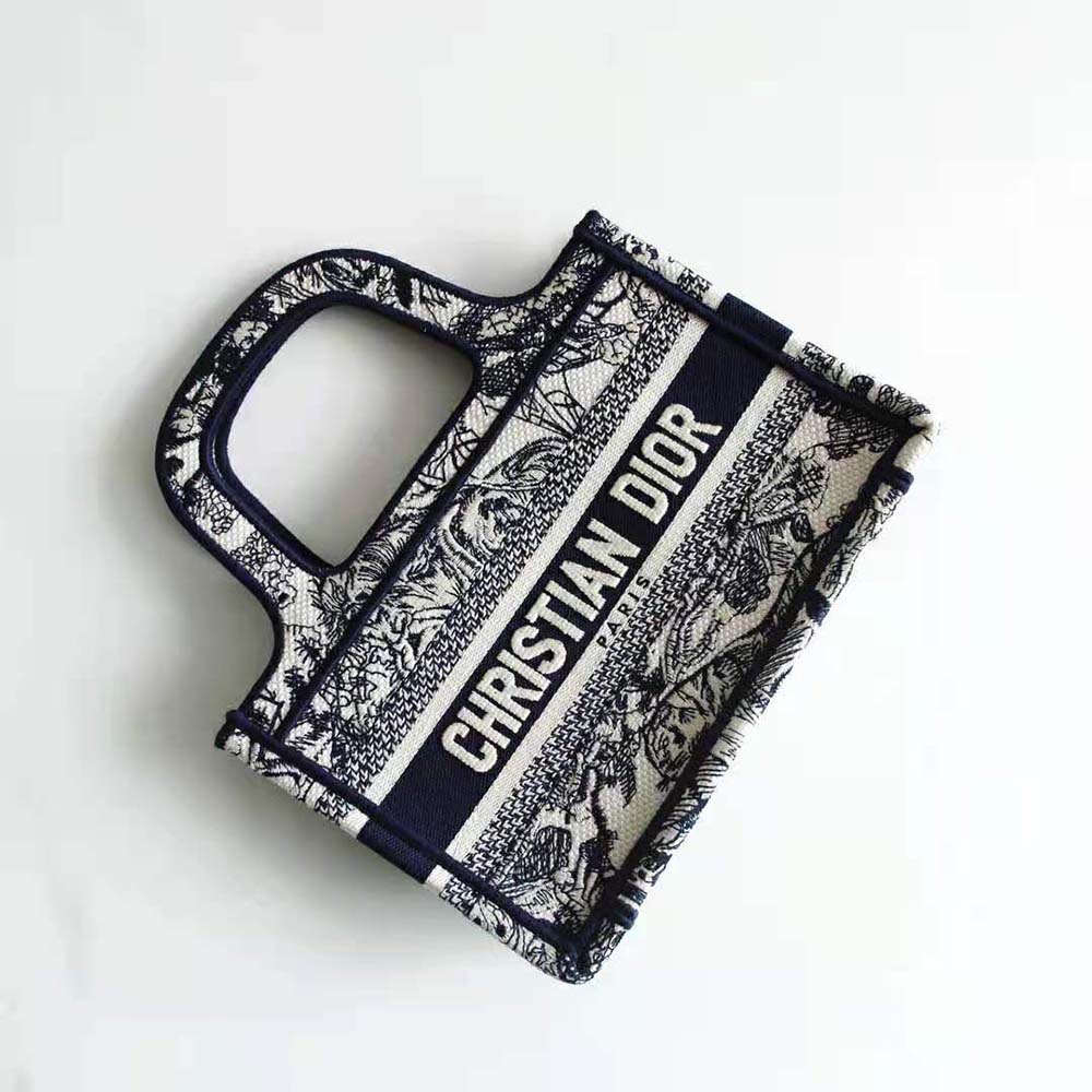 Dior Women Mini Dior Book Tote Blue Toile de Jouy Embroidery - image 5