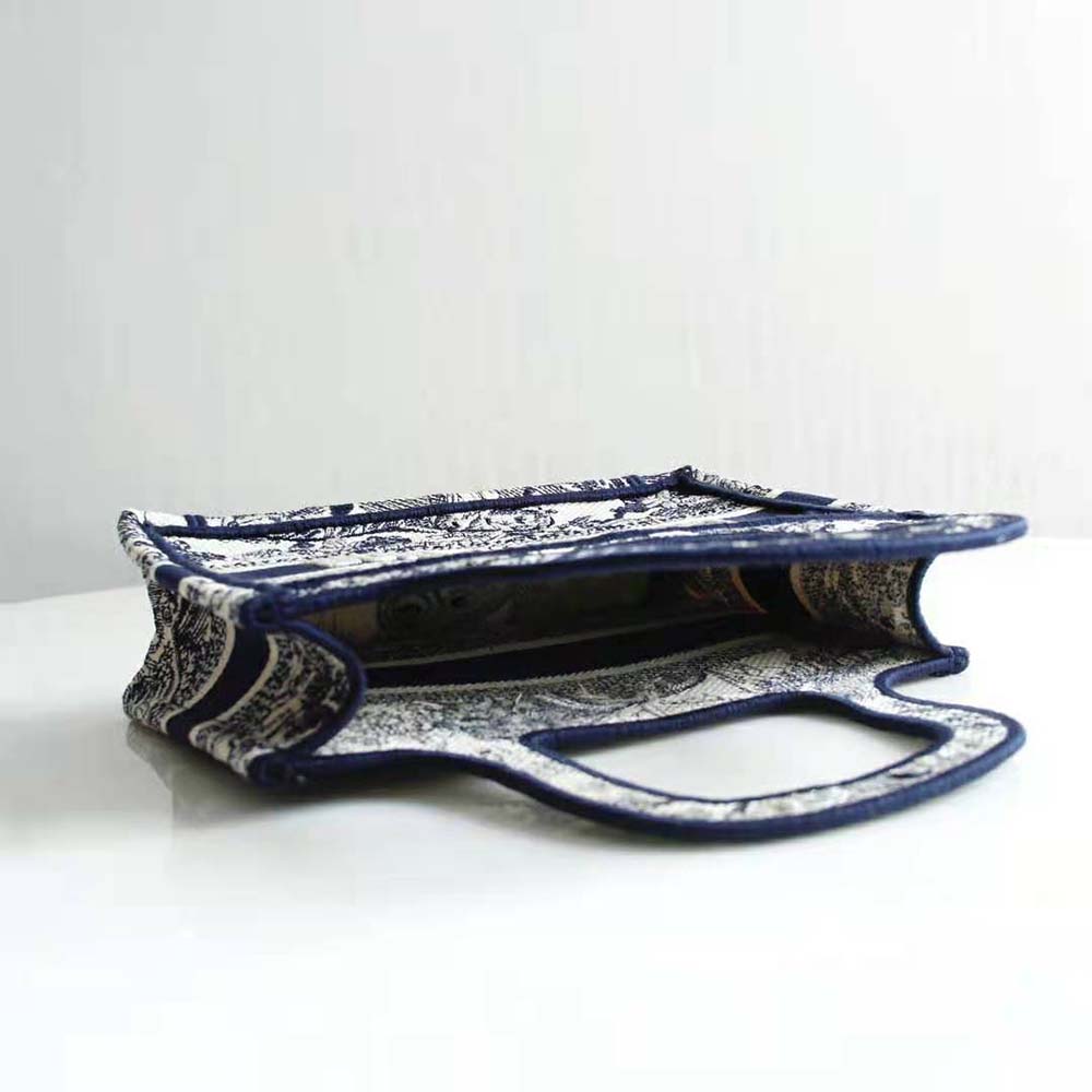 Dior Women Mini Dior Book Tote Blue Toile de Jouy Embroidery - image 6