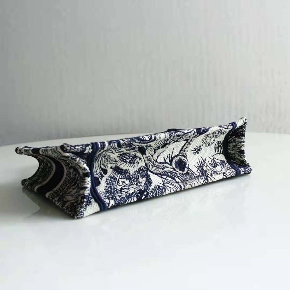 Dior Women Mini Dior Book Tote Blue Toile de Jouy Embroidery - image 7