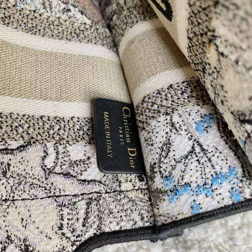 Dior Women Mini Dior Book Tote Multicolor Mille Fleurs Embroidery - image 10