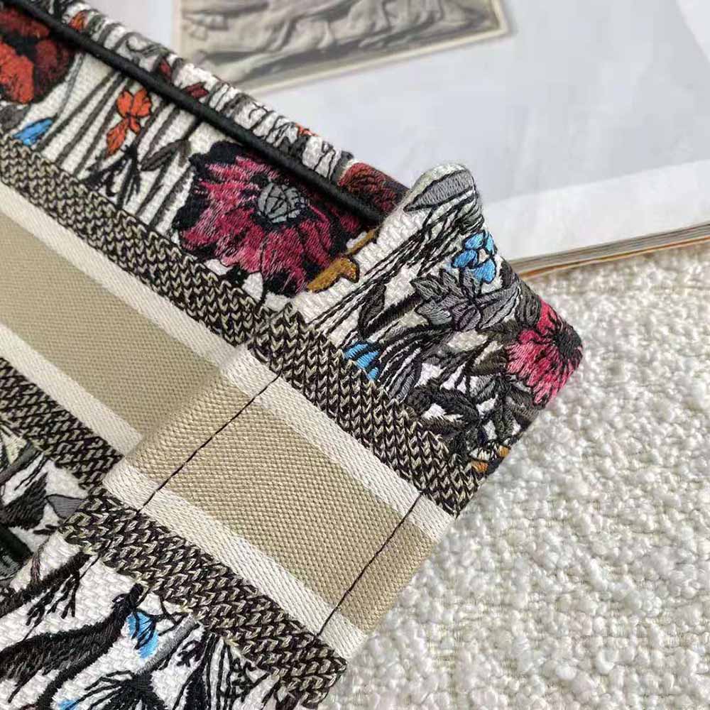 Dior Women Mini Dior Book Tote Multicolor Mille Fleurs Embroidery - image 8