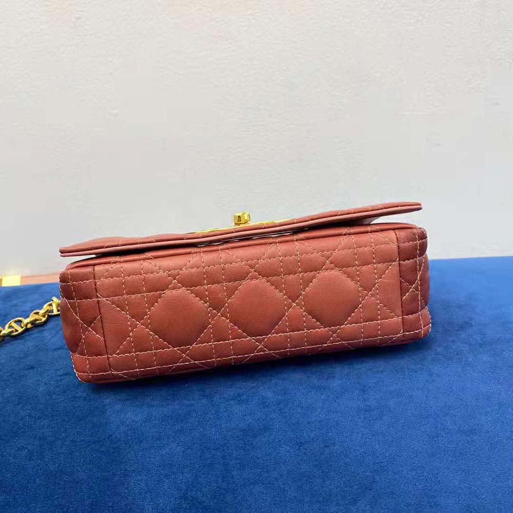 Dior Women Small Dior Caro Bag Pink Gradient Cannage Lambskin - image 4