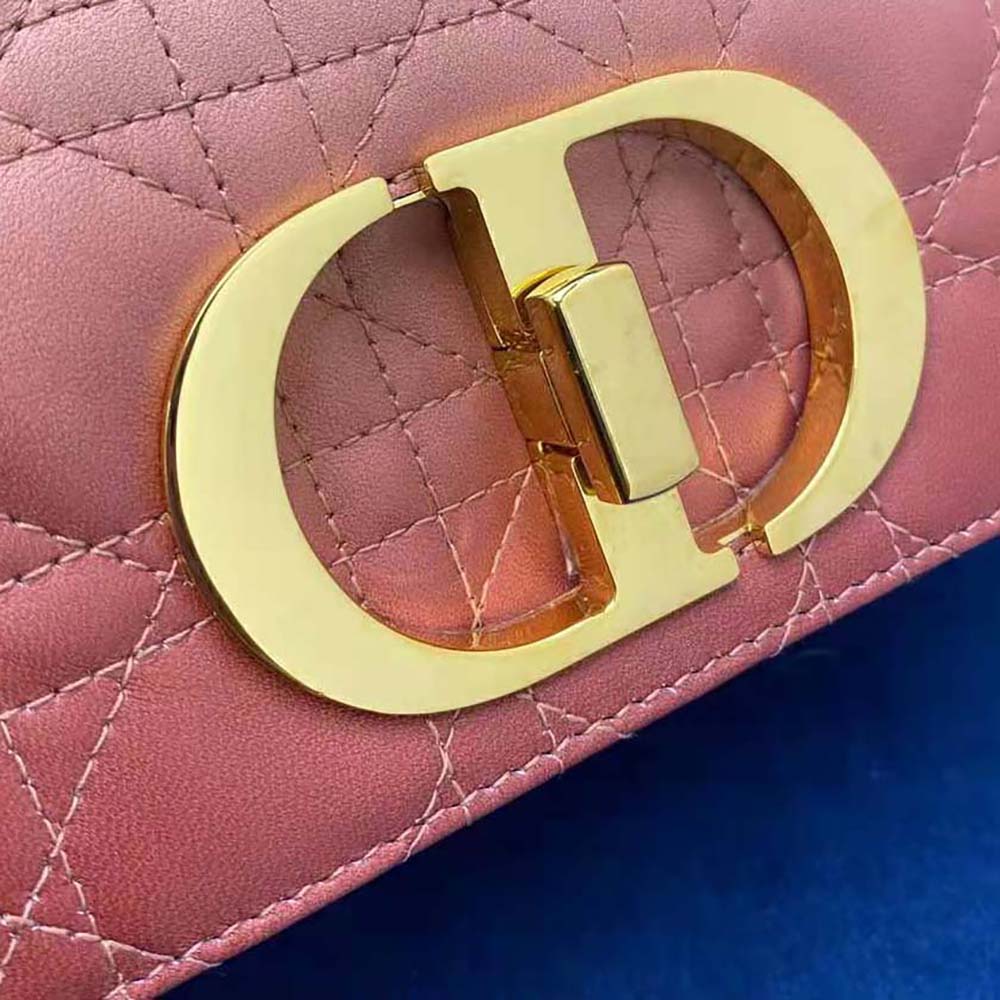 Dior Women Small Dior Caro Bag Pink Gradient Cannage Lambskin - image 7