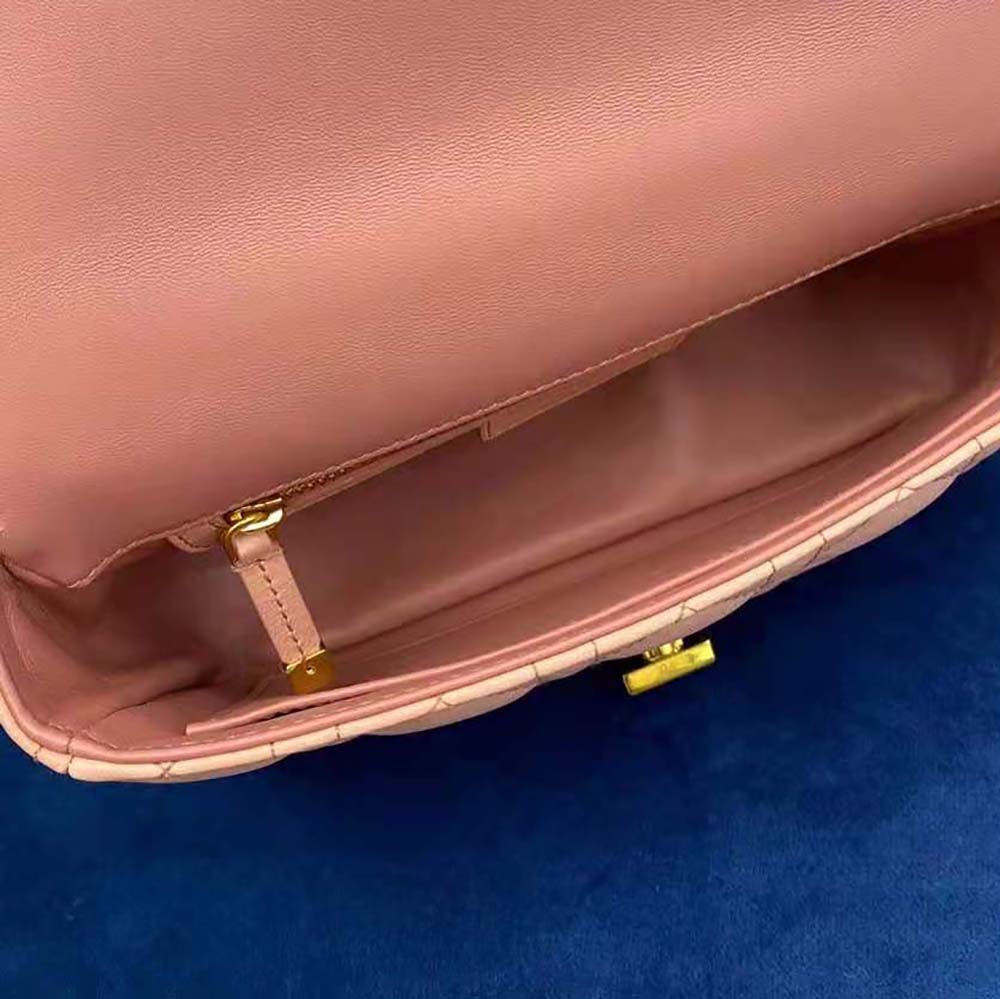 Dior Women Small Dior Caro Bag Pink Gradient Cannage Lambskin - image 6