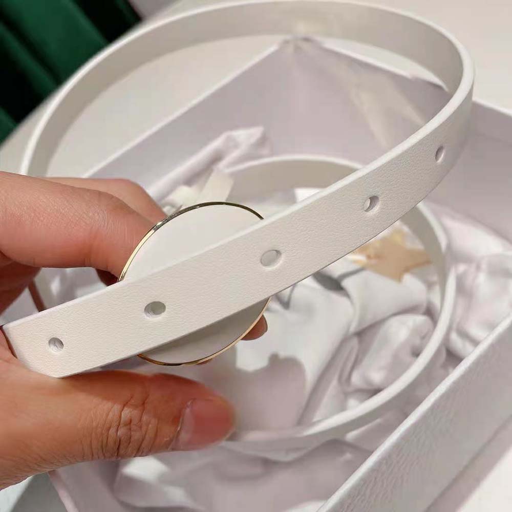 Dior Women Teddy-D Belt Smooth Calfskin-15 MM-White - image 5