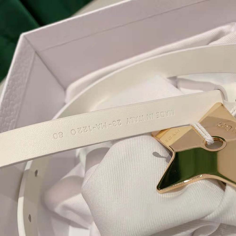 Dior Women Teddy-D Belt Smooth Calfskin-15 MM-White - image 9