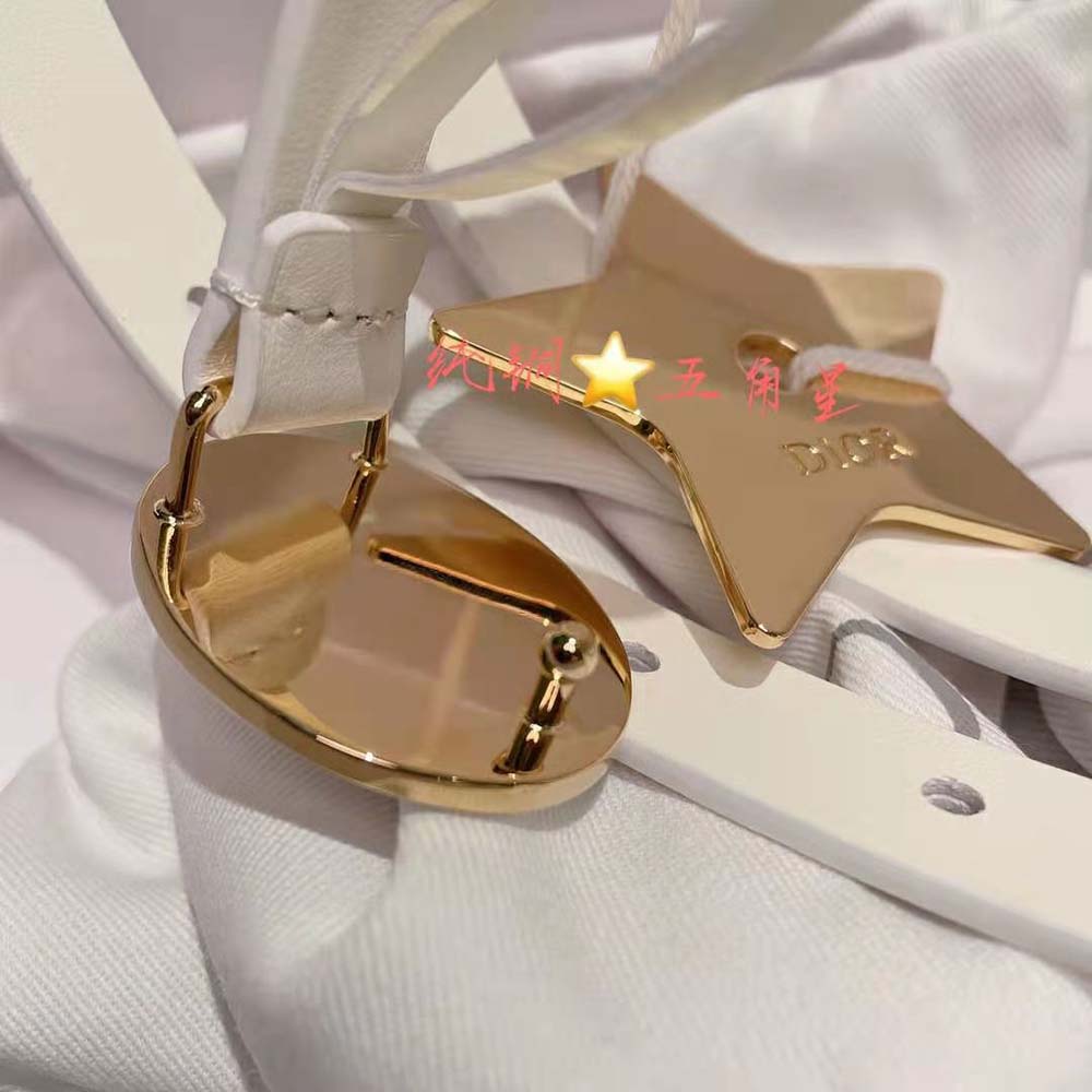 Dior Women Teddy-D Belt Smooth Calfskin-15 MM-White - image 7