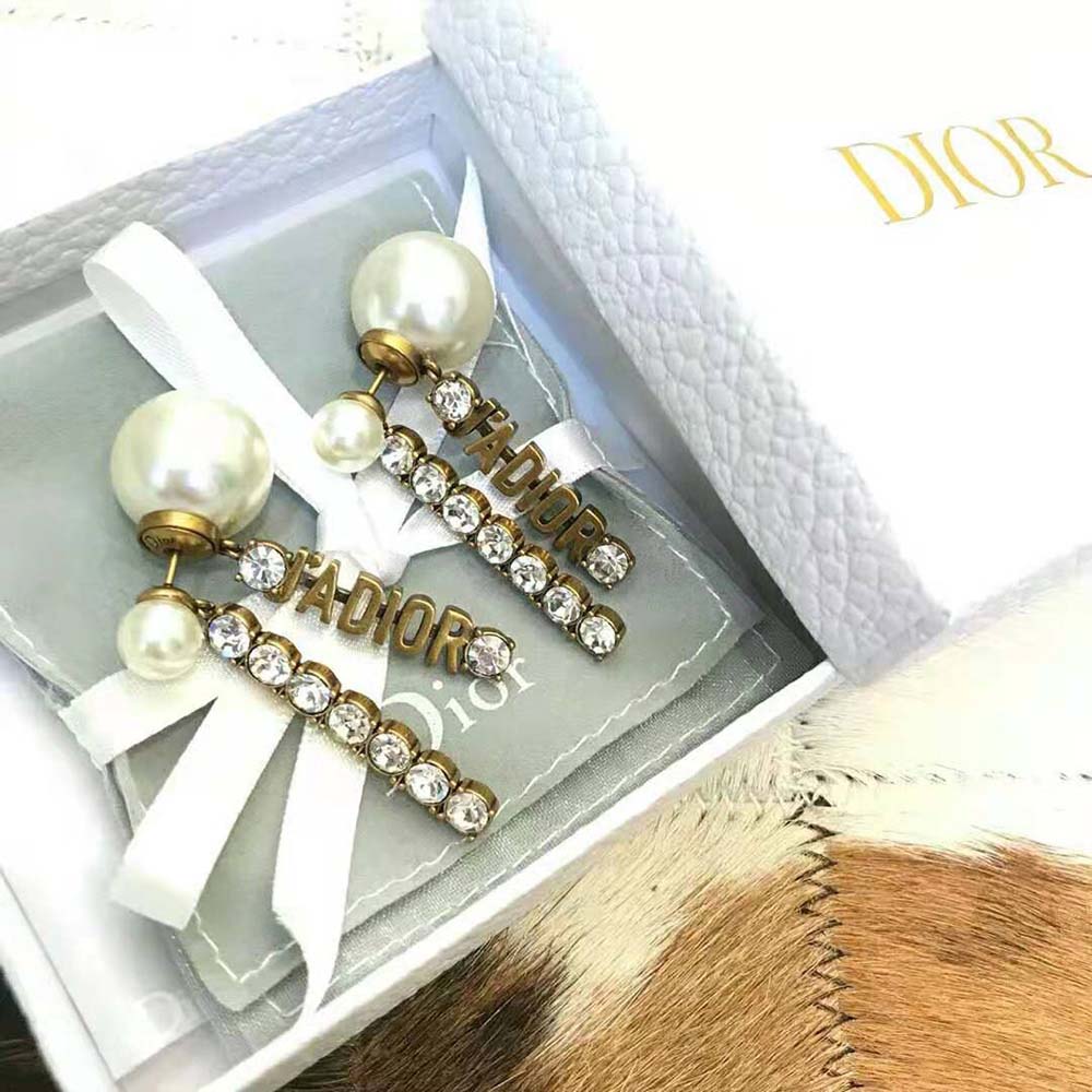 Close-up on signature Tribales hardware of Dior Women Tribales Earrings