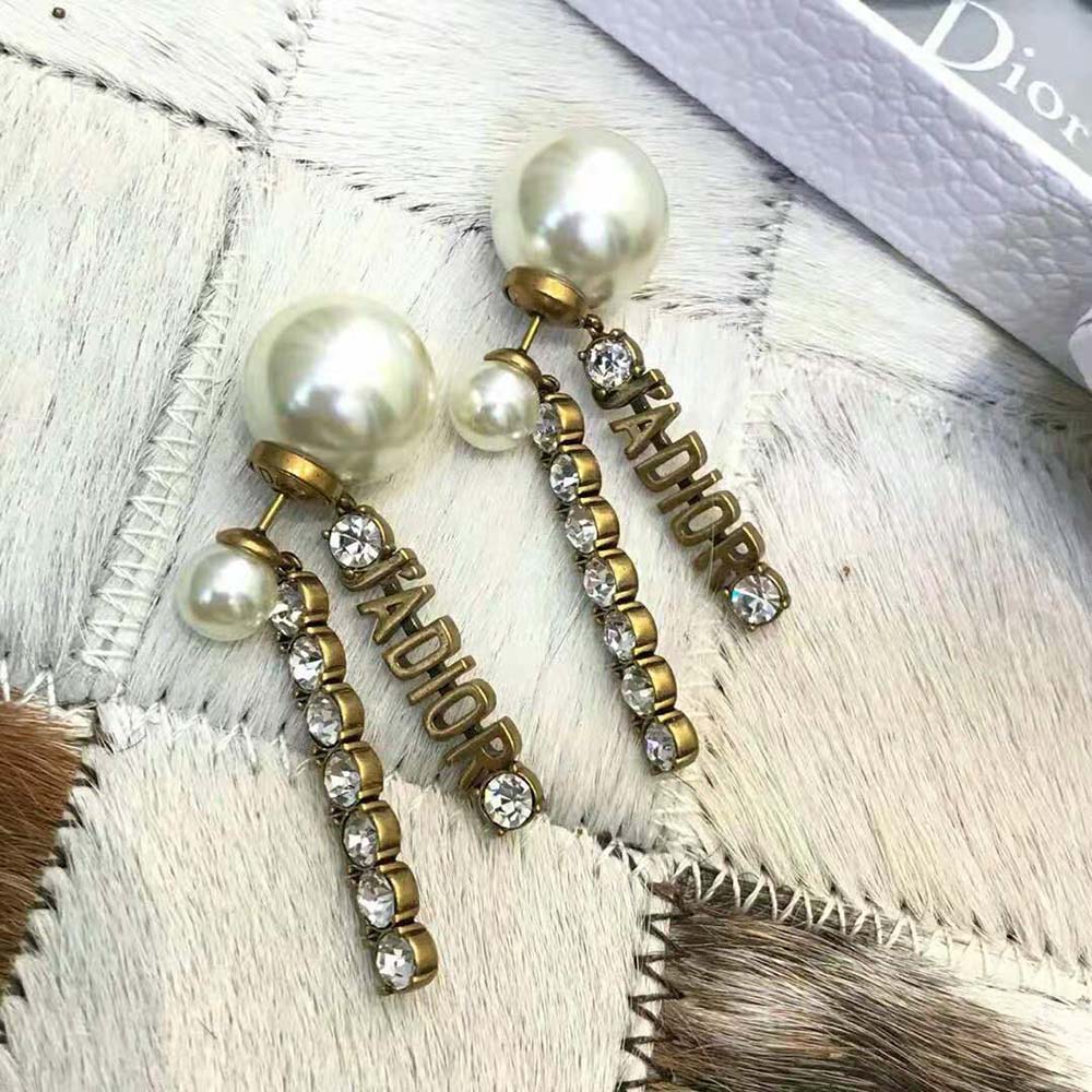 Dior Women Tribales Earrings Antique Gold-Finish Metal - image 5