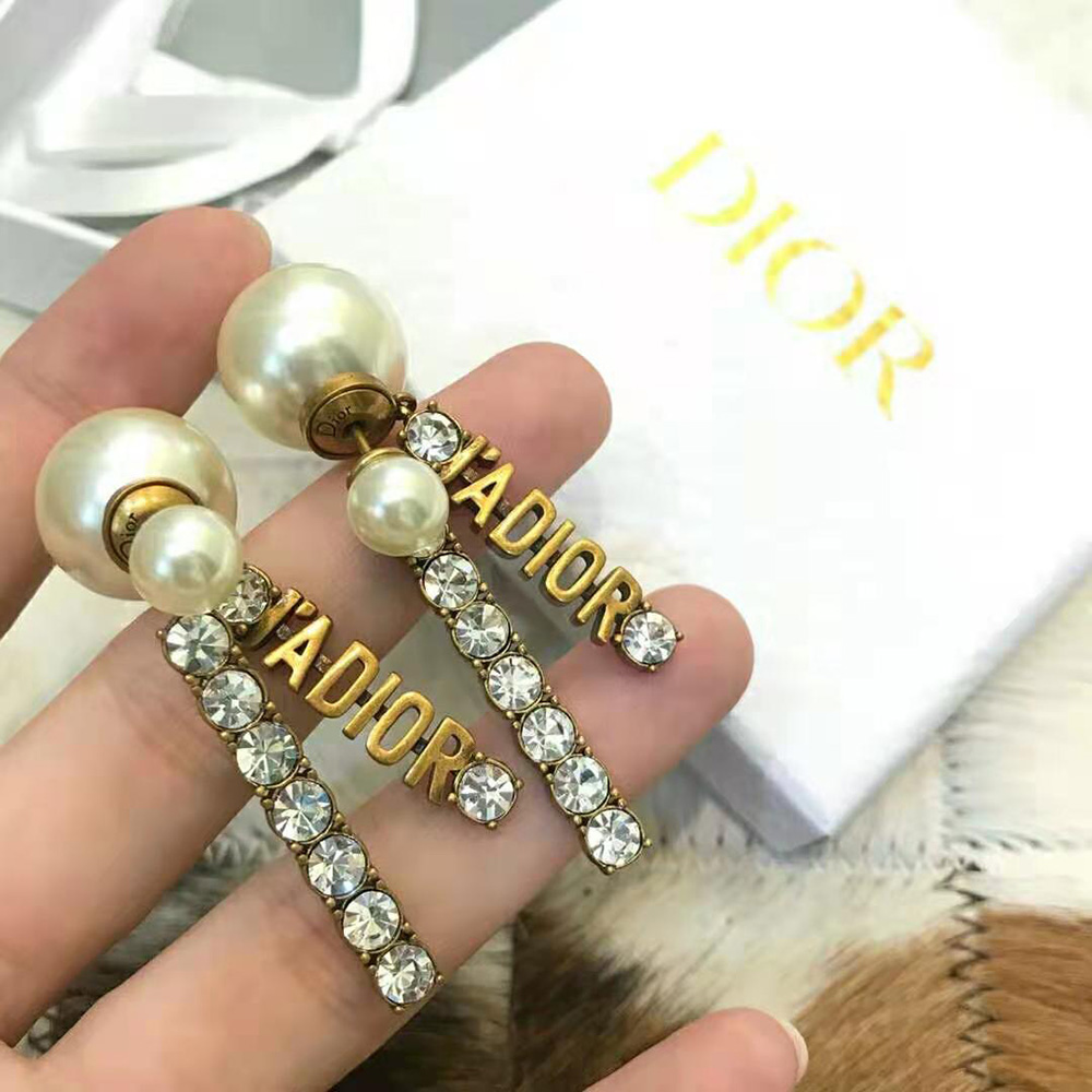 Dior Women Tribales Earrings Antique Gold-Finish Metal - image 4