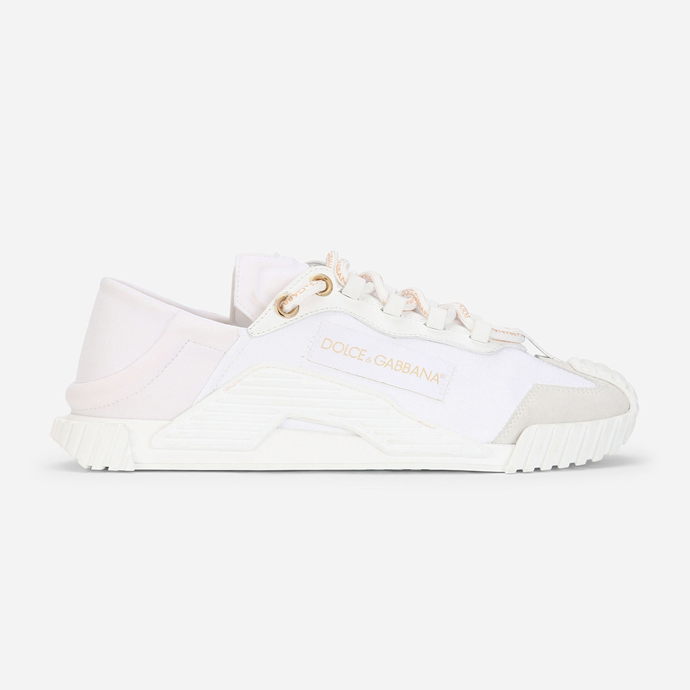 Side view of Dolce Gabbana D&G Women Canvas NS1 Slip-on Sneakers-White