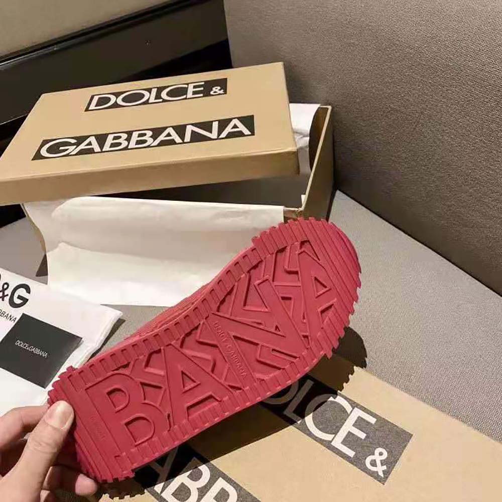 Dolce Gabbana D&G Women NS1 Slip on Sneakers in Mixed Materials-Red - image 9