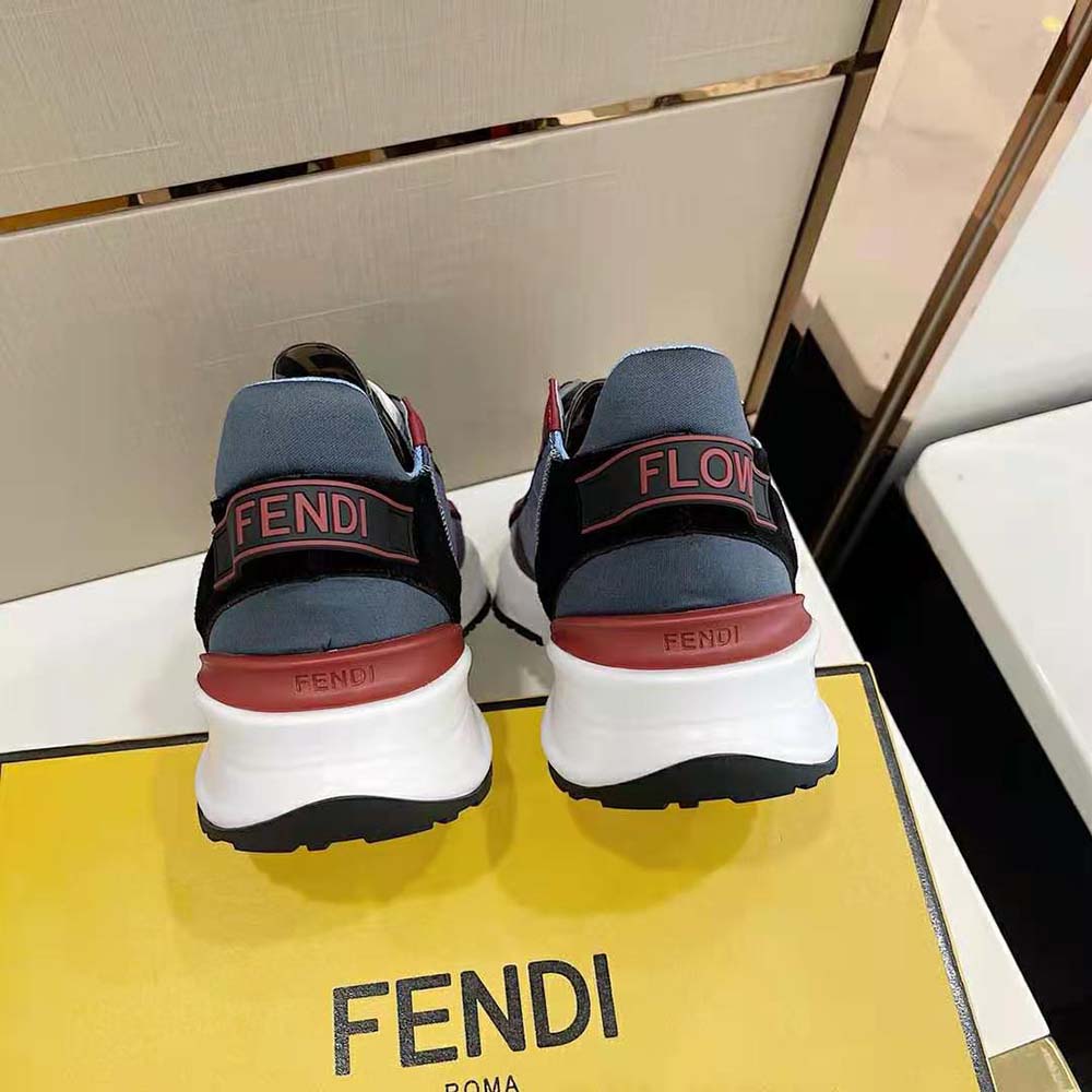 Fendi Unisex Flow Multicolor Nylon Low-Tops - image 4
