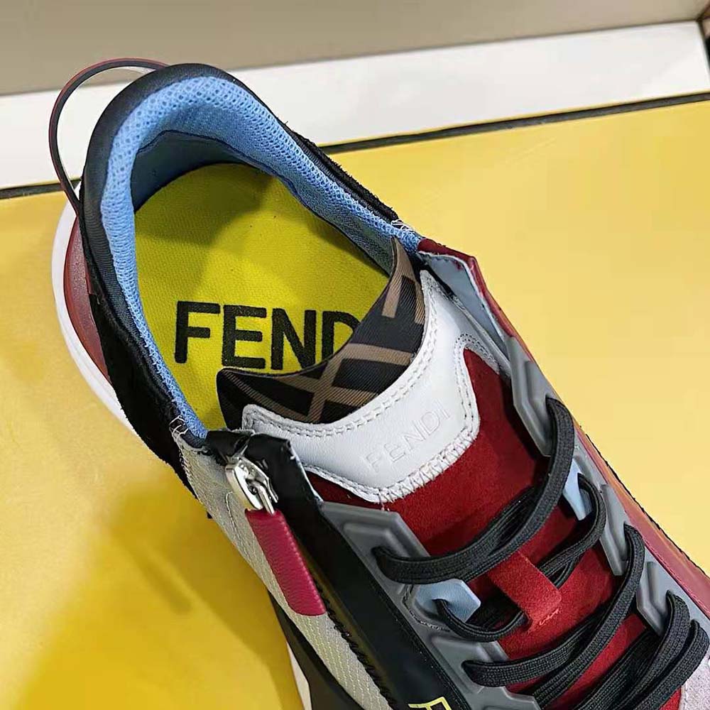 Fendi Unisex Flow Multicolor Nylon Low-Tops - image 9