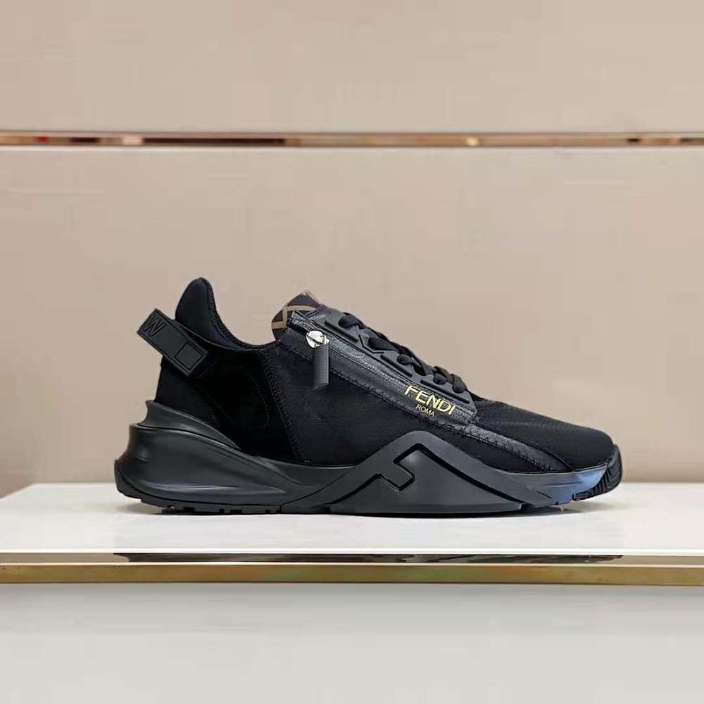 Fendi Unisex Shoes Flow Black Nylon Low-Tops - image 5