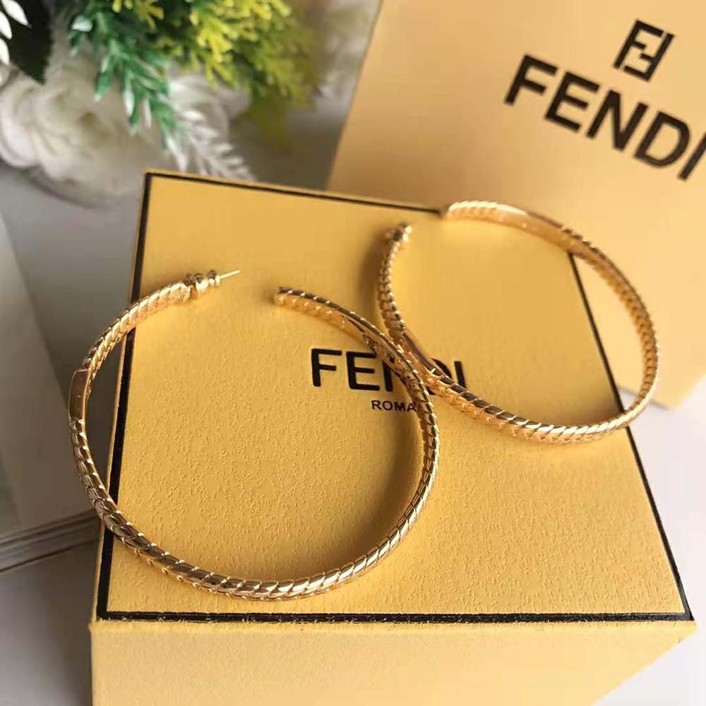 Fendi Women Baguette Large Earrings Gold-Color Earrings - image 5