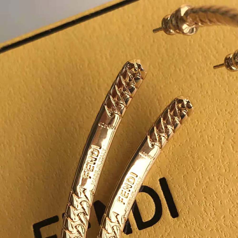 Fendi Women Baguette Large Earrings Gold-Color Earrings - image 7