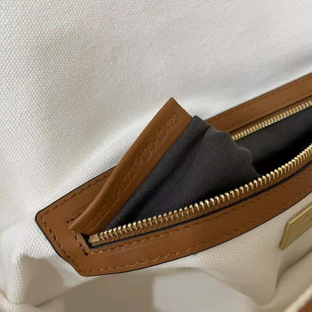 Fendi Women Baguette White Canvas FF Bag - image 6