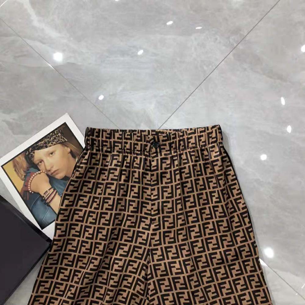 Fendi Women Bermudas Brown twill Bermudas - image 5