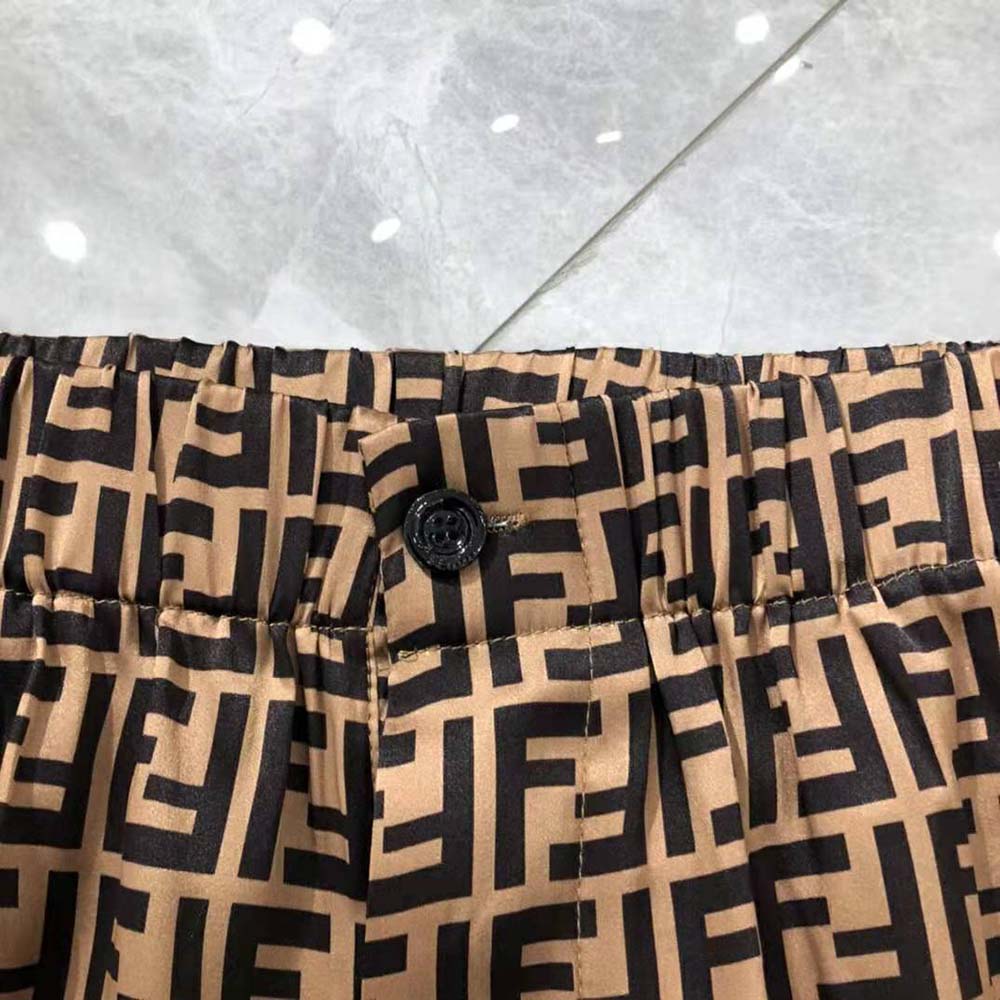 Fendi Women Bermudas Brown twill Bermudas - image 8