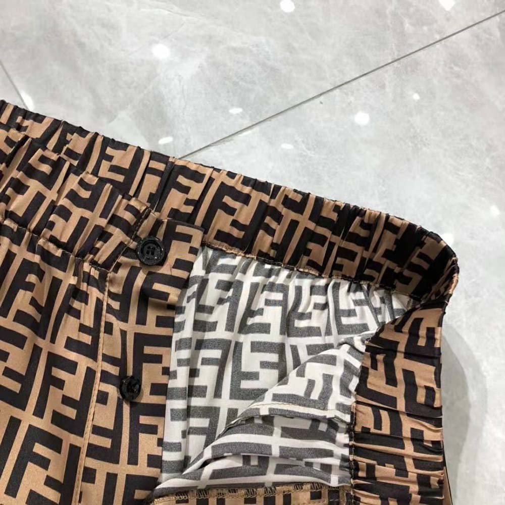 Fendi Women Bermudas Brown twill Bermudas - image 9