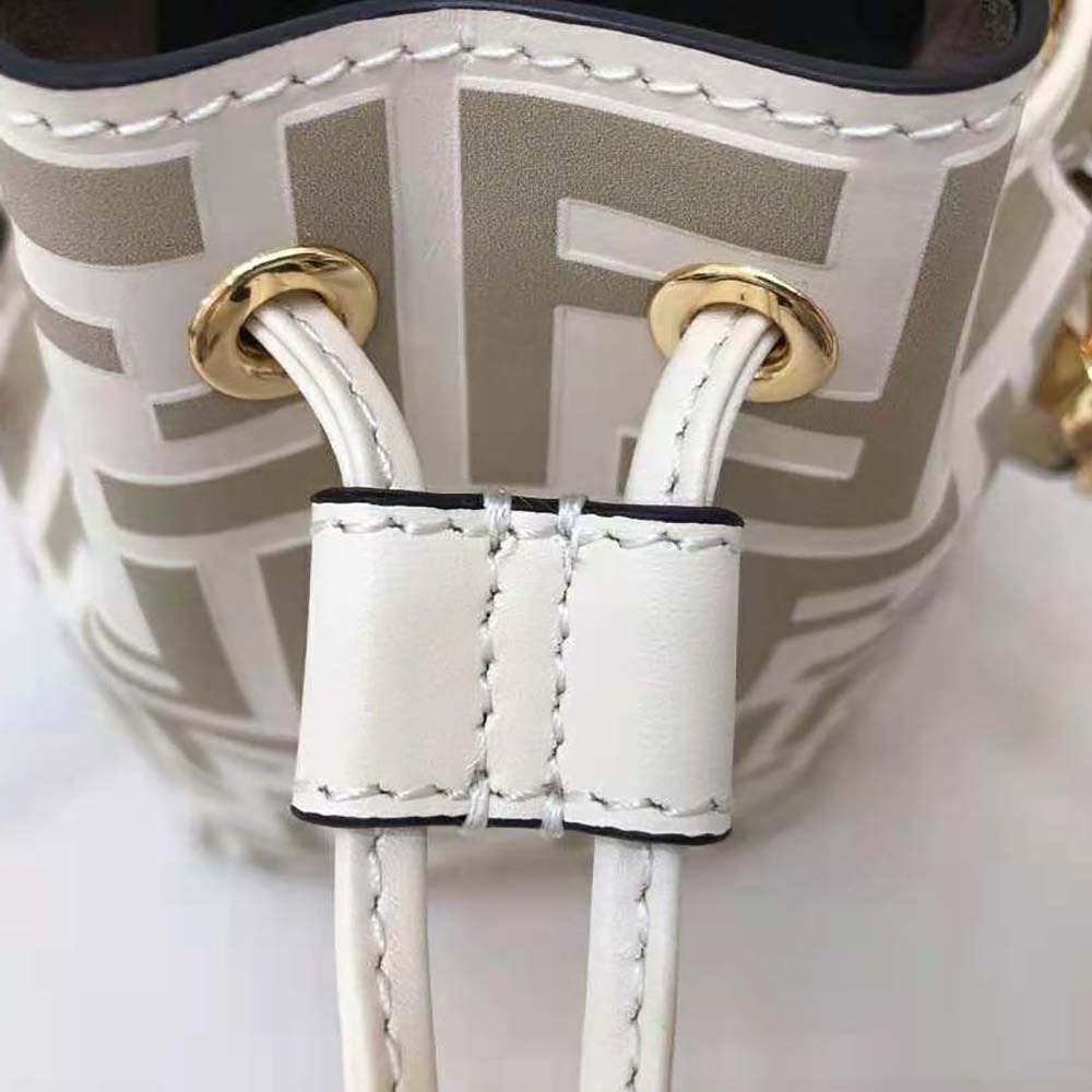 Fendi Women Mon Tresor Beige Leather Mini-Bag - image 8