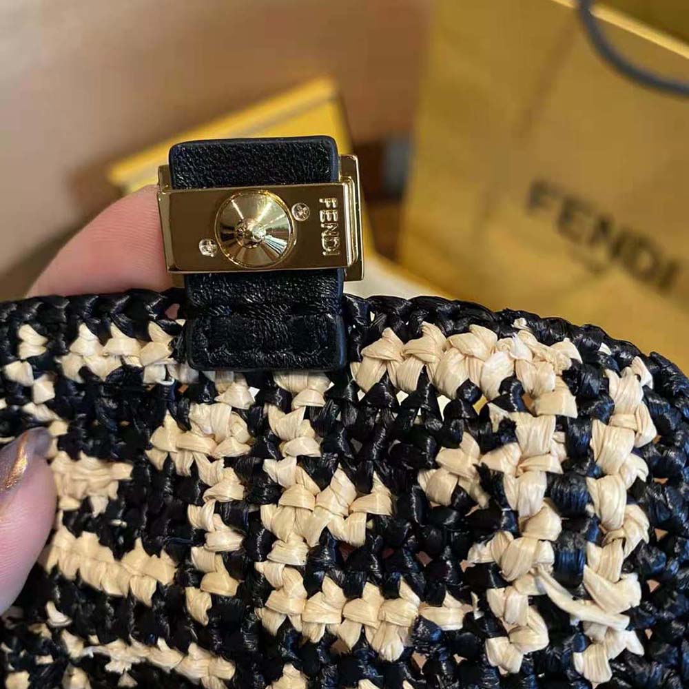 Fendi Women Nano Baguette Charm Black Raffia Charm - image 8
