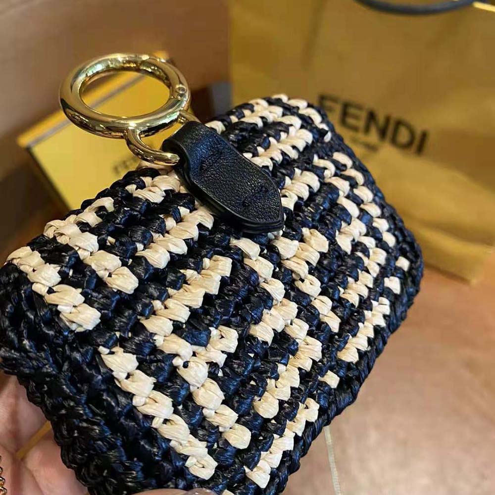 Fendi Women Nano Baguette Charm Black Raffia Charm - image 10