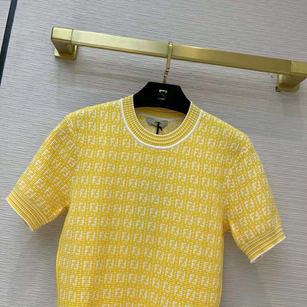 Fendi Women Orange Viscose Sweater - image 5