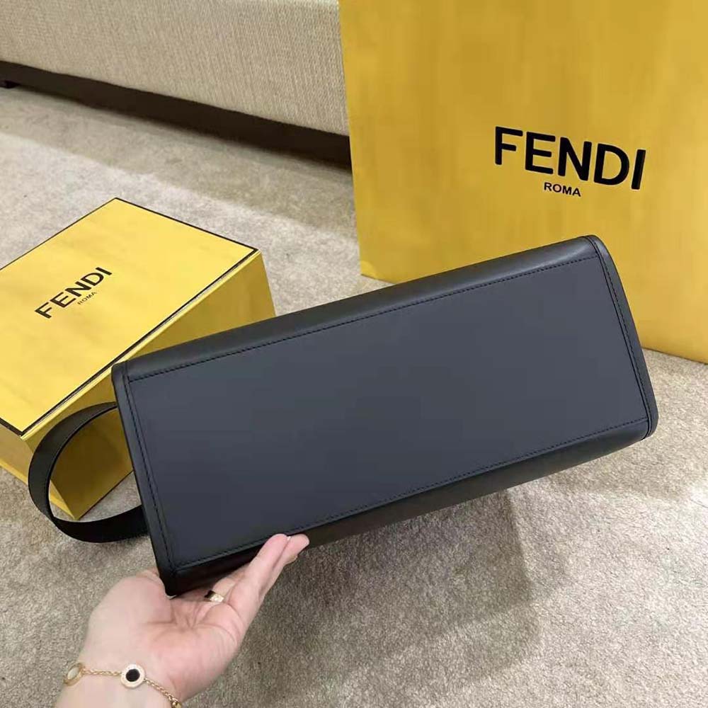 Fendi Women Sunshine Medium Leather Shopper-Black - image 4