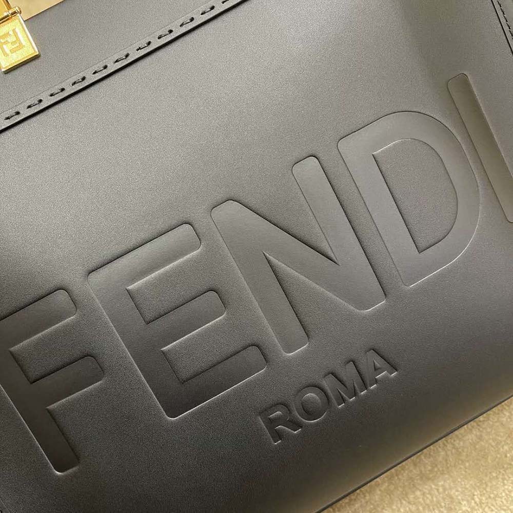 Fendi Women Sunshine Medium Leather Shopper-Black - image 8