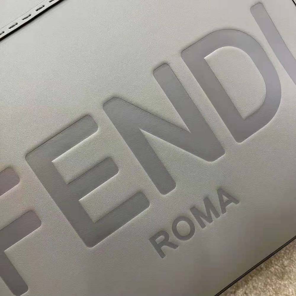 Fendi Women Sunshine Medium Leather Shopper-Silver - image 10