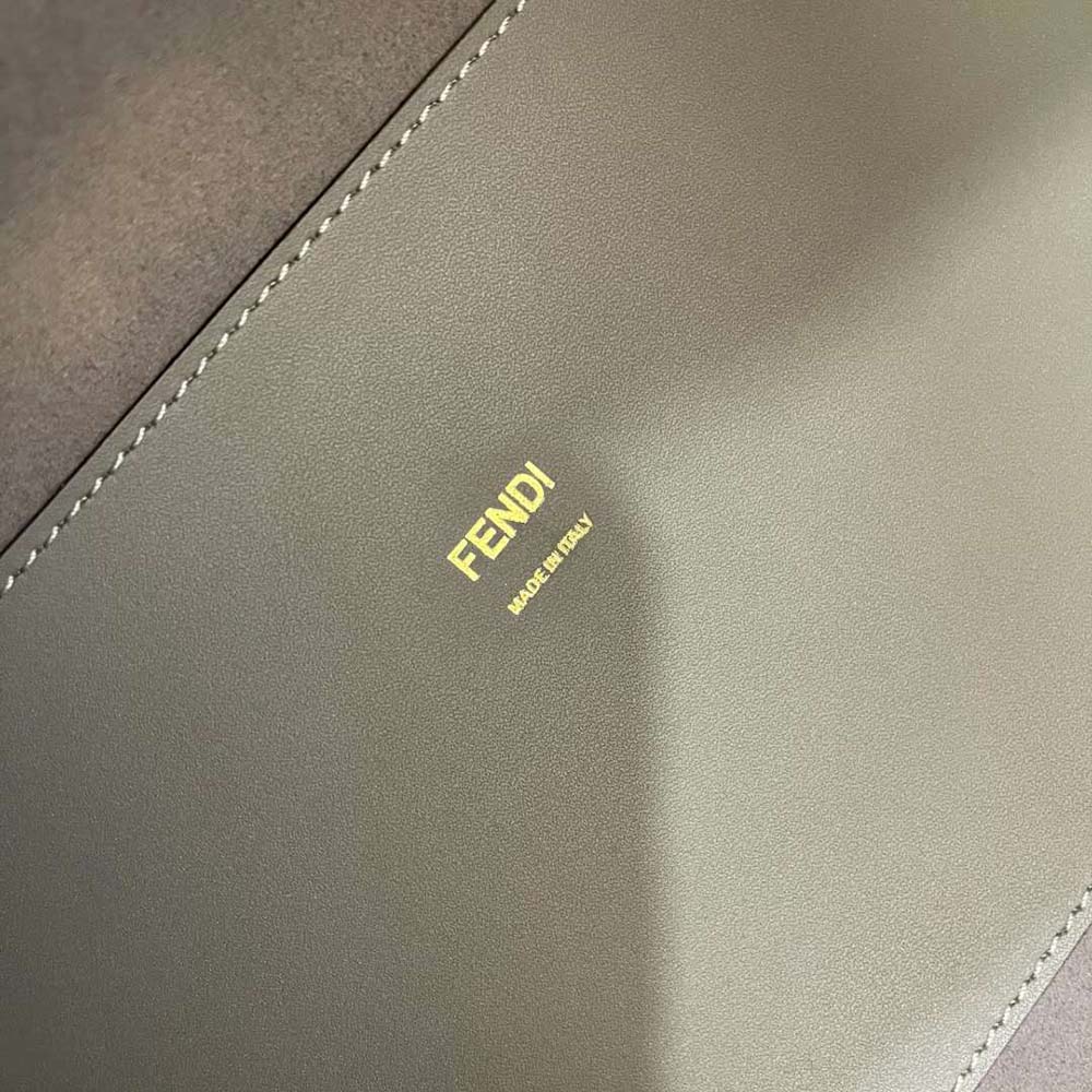 Fendi Women Sunshine Medium Leather Shopper-Silver - image 7