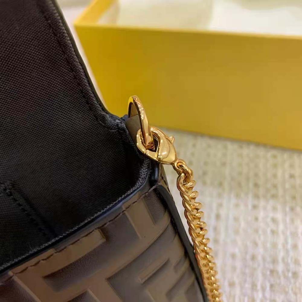 Fendi Women Wallet on Chain with Pouches Brown Leather Mini-Bag - image 8