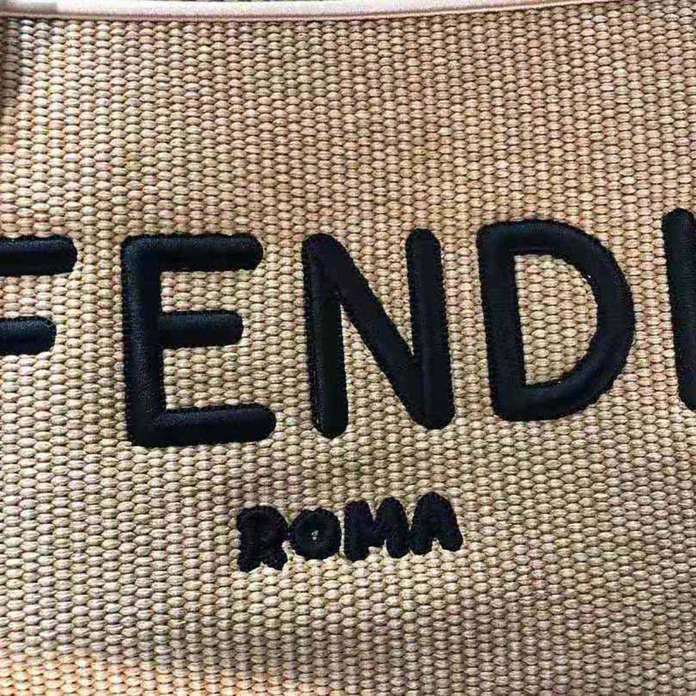 Fendi Women Wallet on Chain with Pouches Woven Straw Shopper - image 7