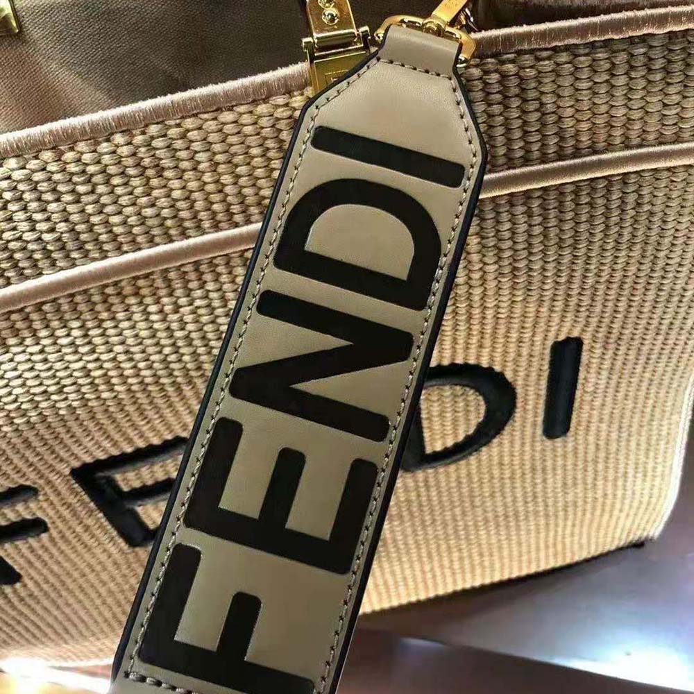 Fendi Women Wallet on Chain with Pouches Woven Straw Shopper - image 6