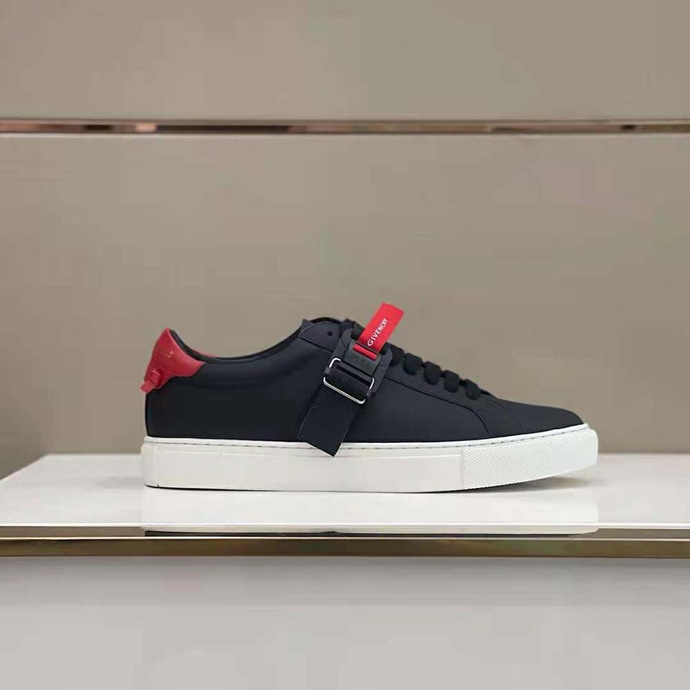 Givenchy Men Sneakers in Leather with Strap-Black - image 6
