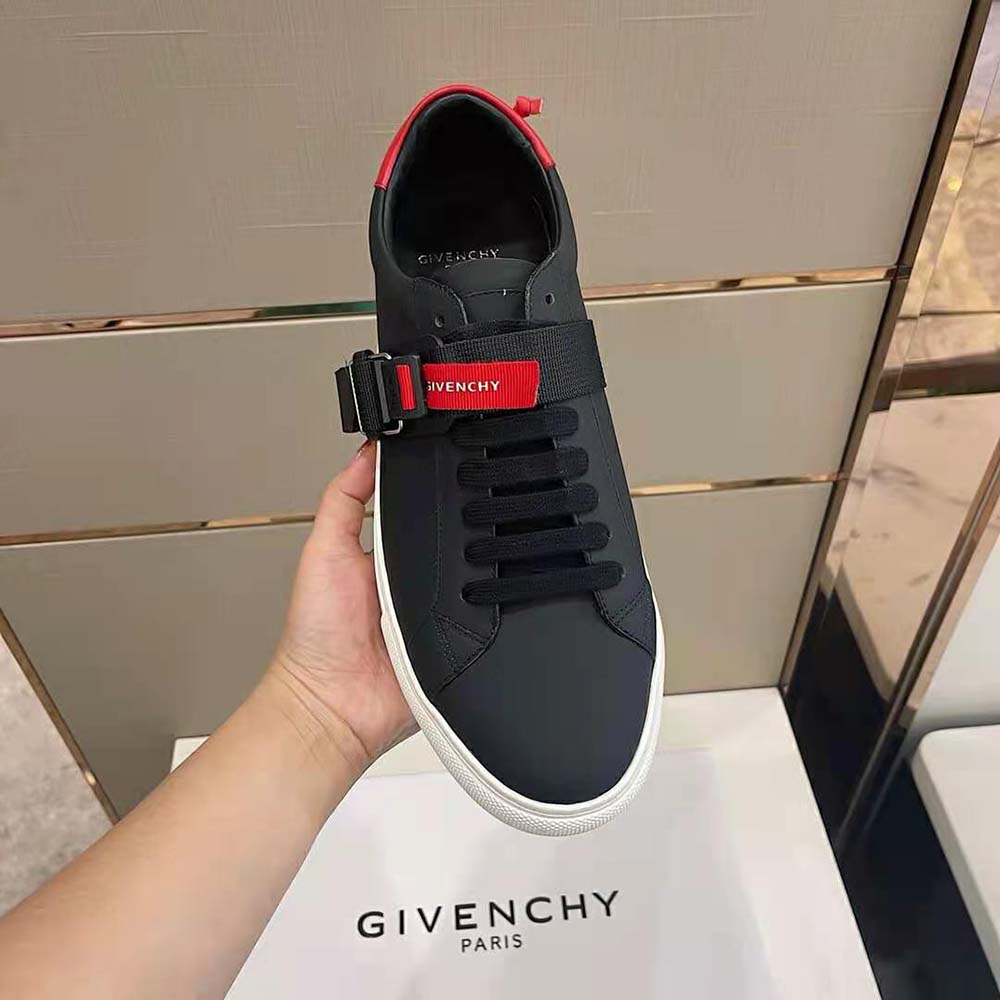 Givenchy Men Sneakers in Leather with Strap-Black - image 7