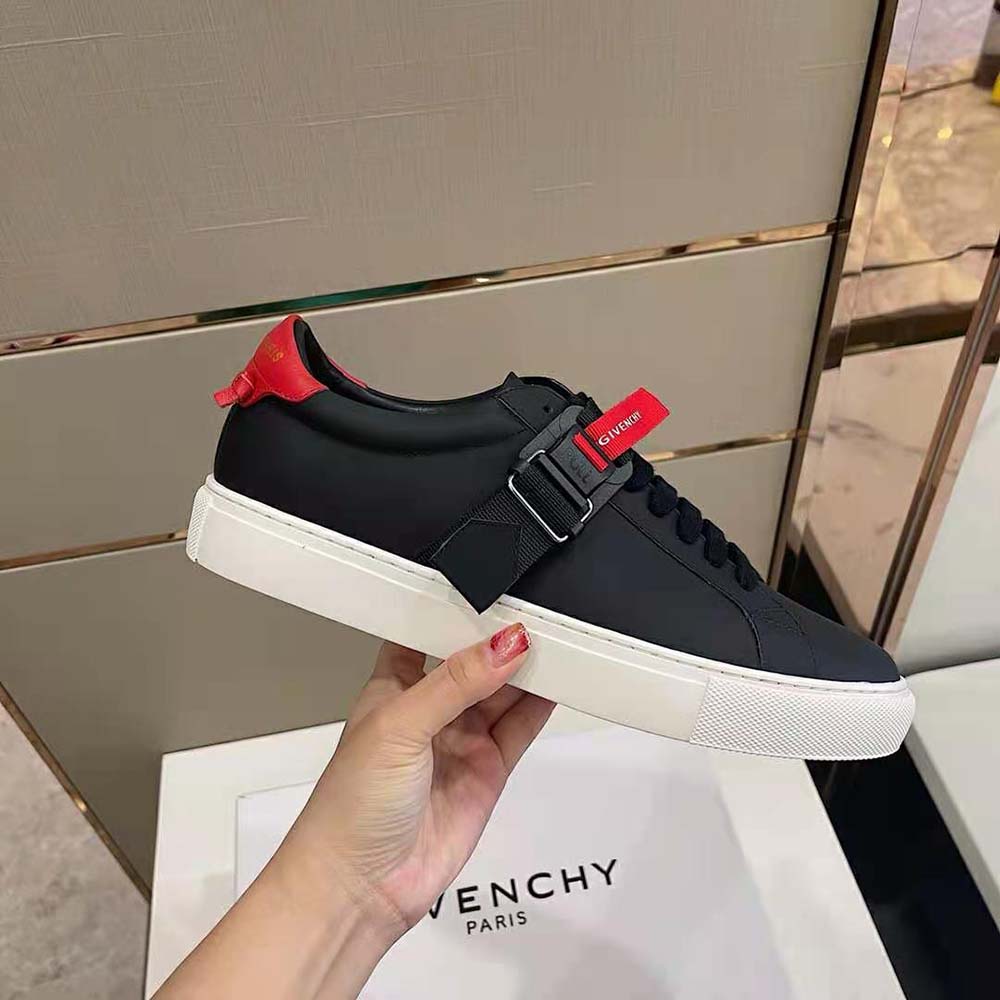 Givenchy Men Sneakers in Leather with Strap-Black - image 5