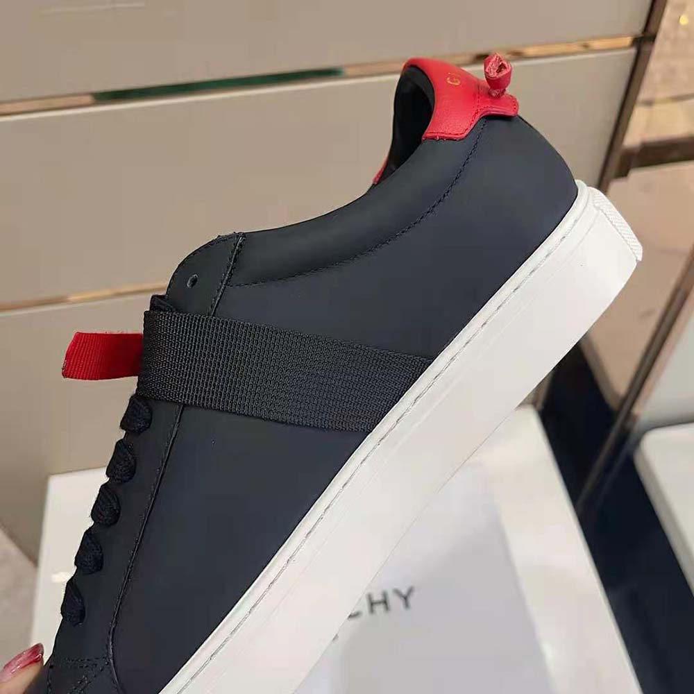 Givenchy Men Sneakers in Leather with Strap-Black - image 9
