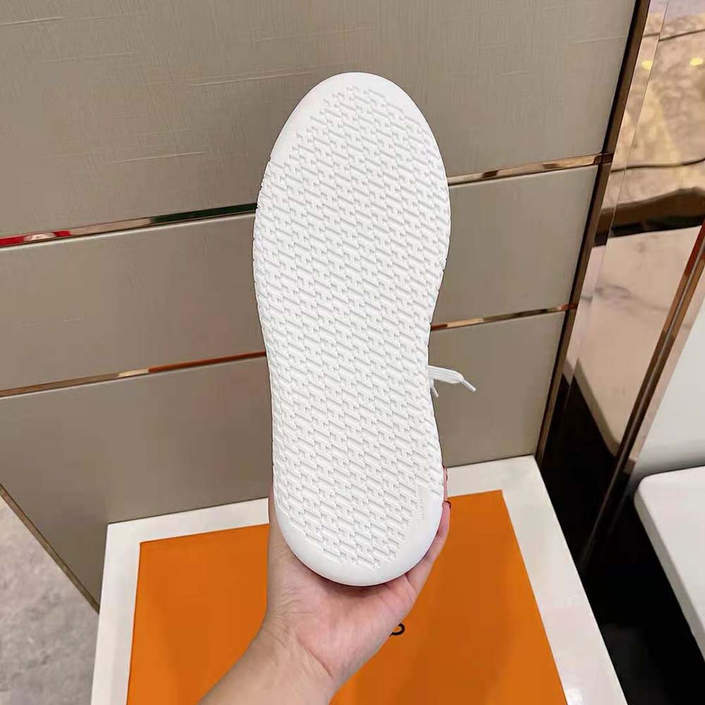 Hermes Women Crew Sneaker in Knit and Suede Goatskin-White - image 8