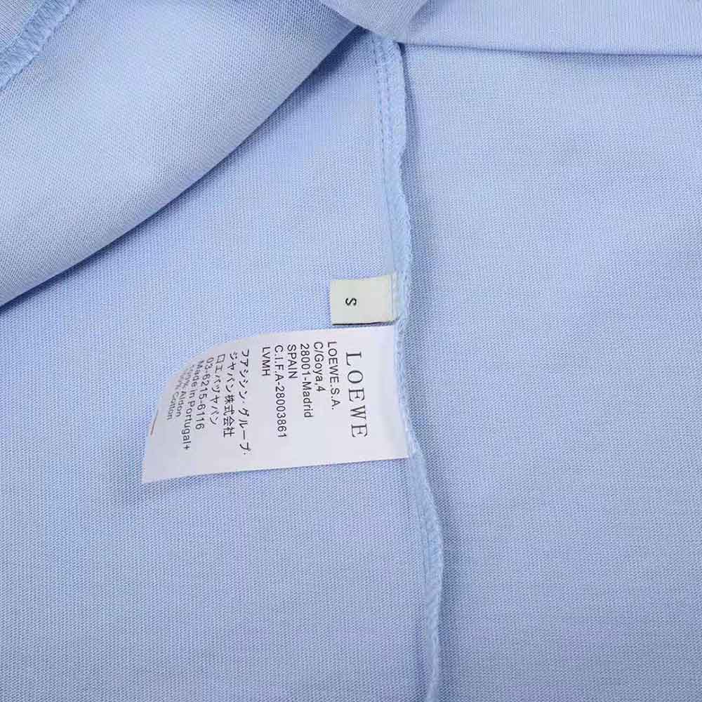 Loewe Men Anagram Embroidered T-shirt in Cotton-Blue - image 4