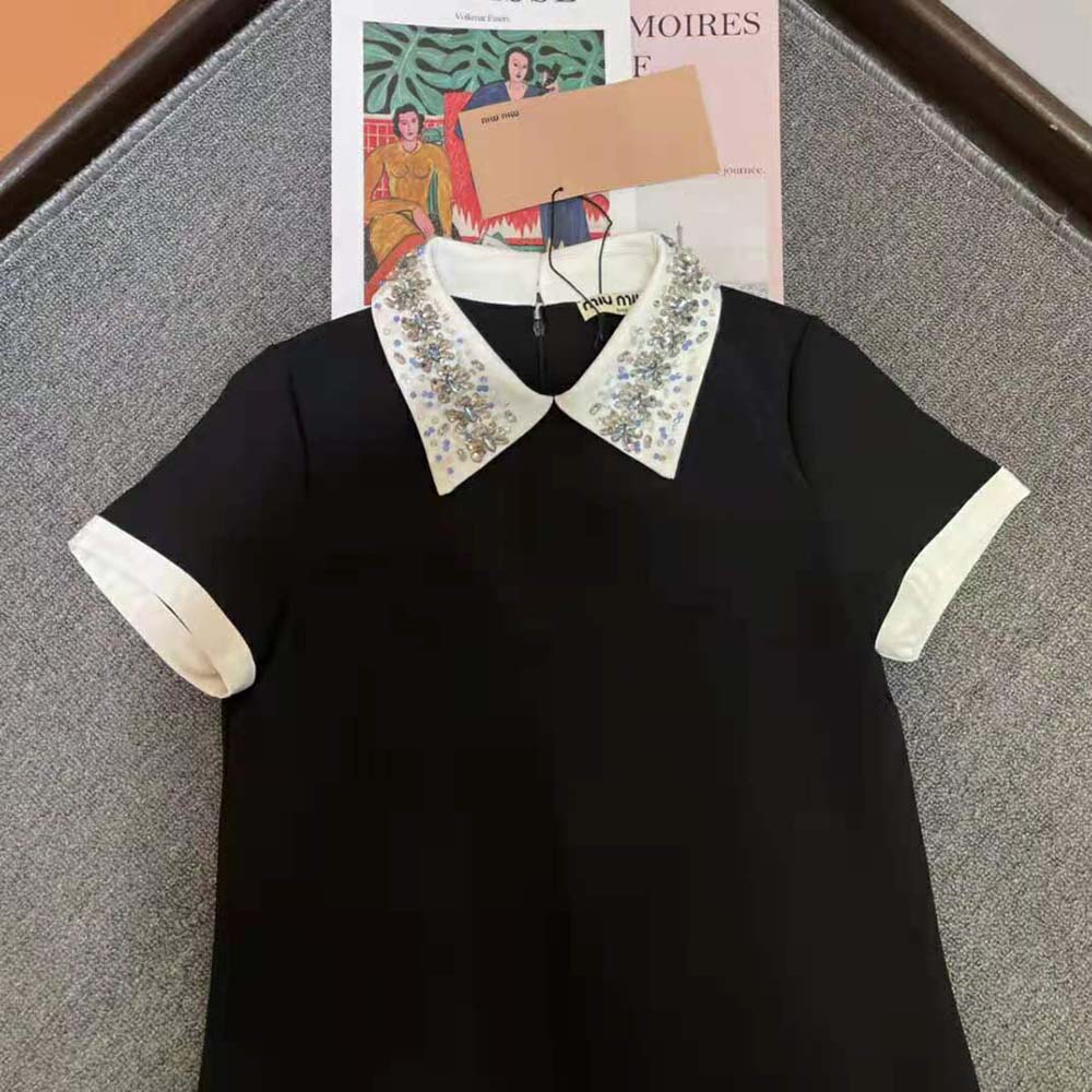 Miu Miu Women Cady Dress Precious Elegance Full of Contemporary Charm - image 4