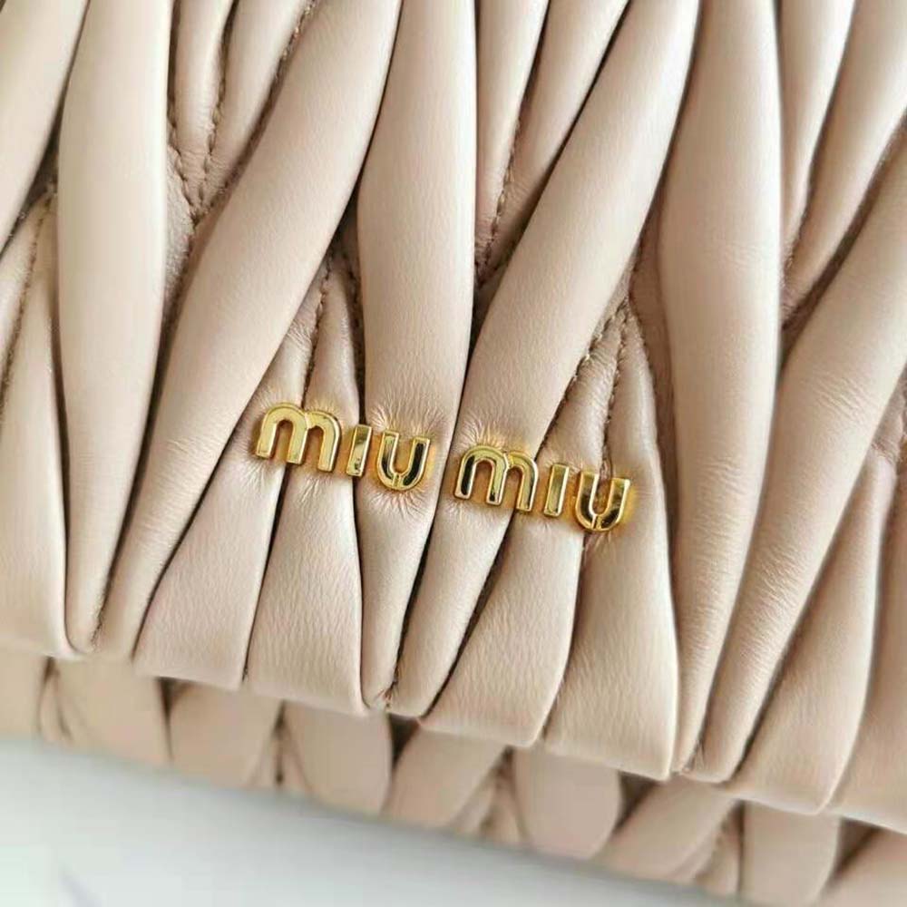 Miu Miu Women Matelasse Nappa Leather Shoulder Bag-Pink - image 7