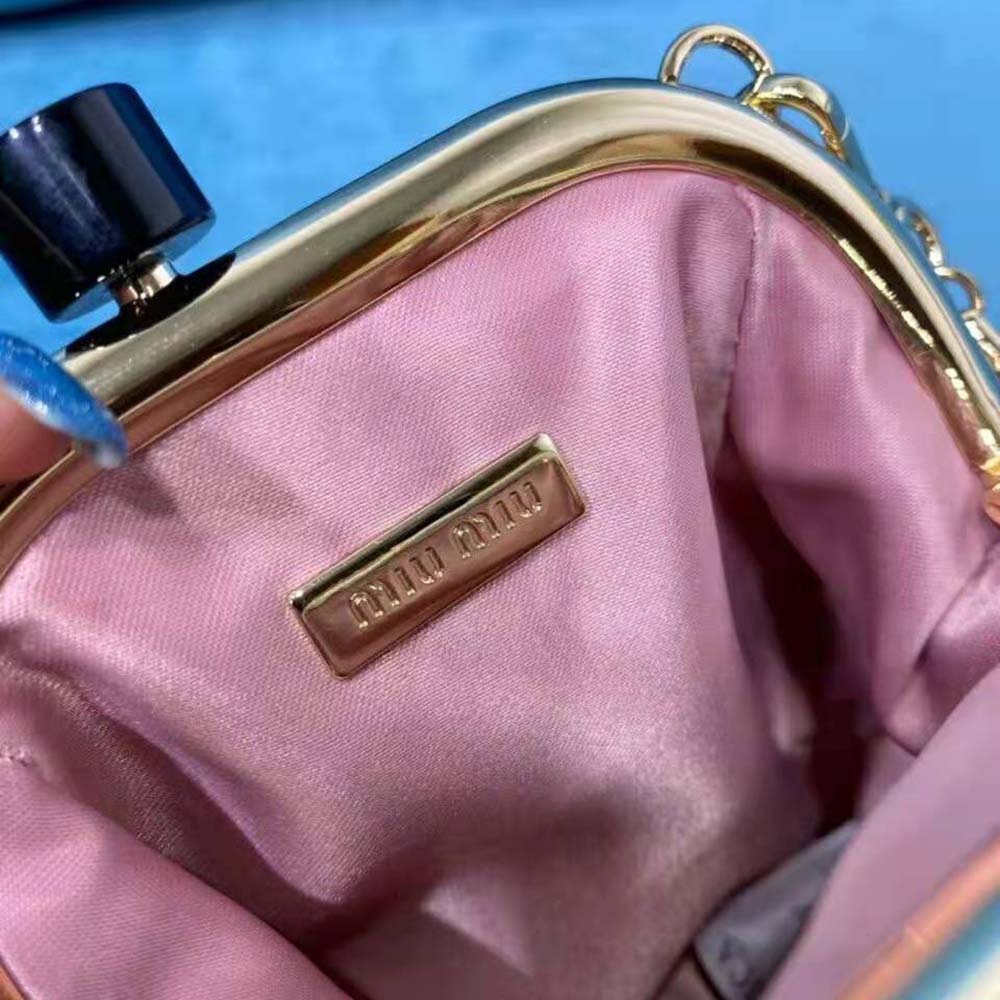 Miu Miu Women Miu Belle Nappa Leather Mini-Bag-Pink - image 9
