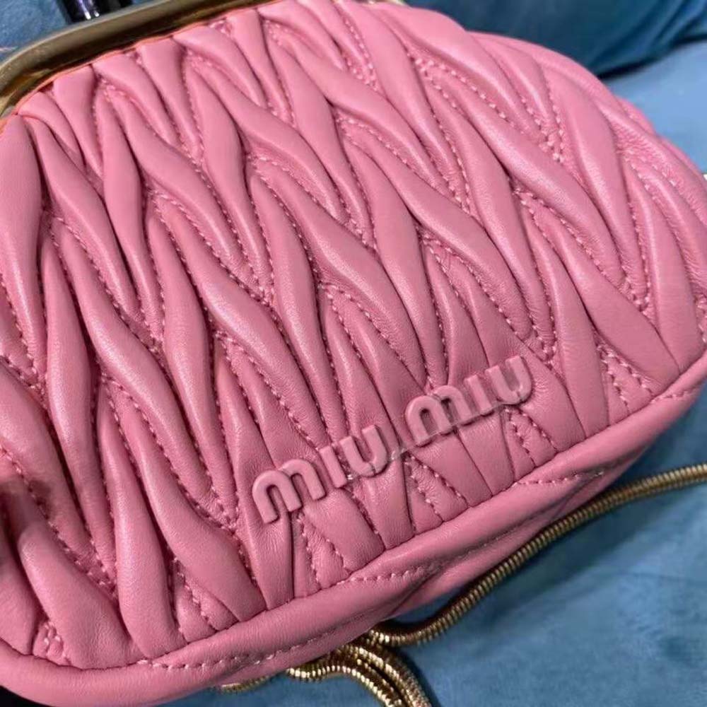 Miu Miu Women Miu Belle Nappa Leather Mini-Bag-Pink - image 8