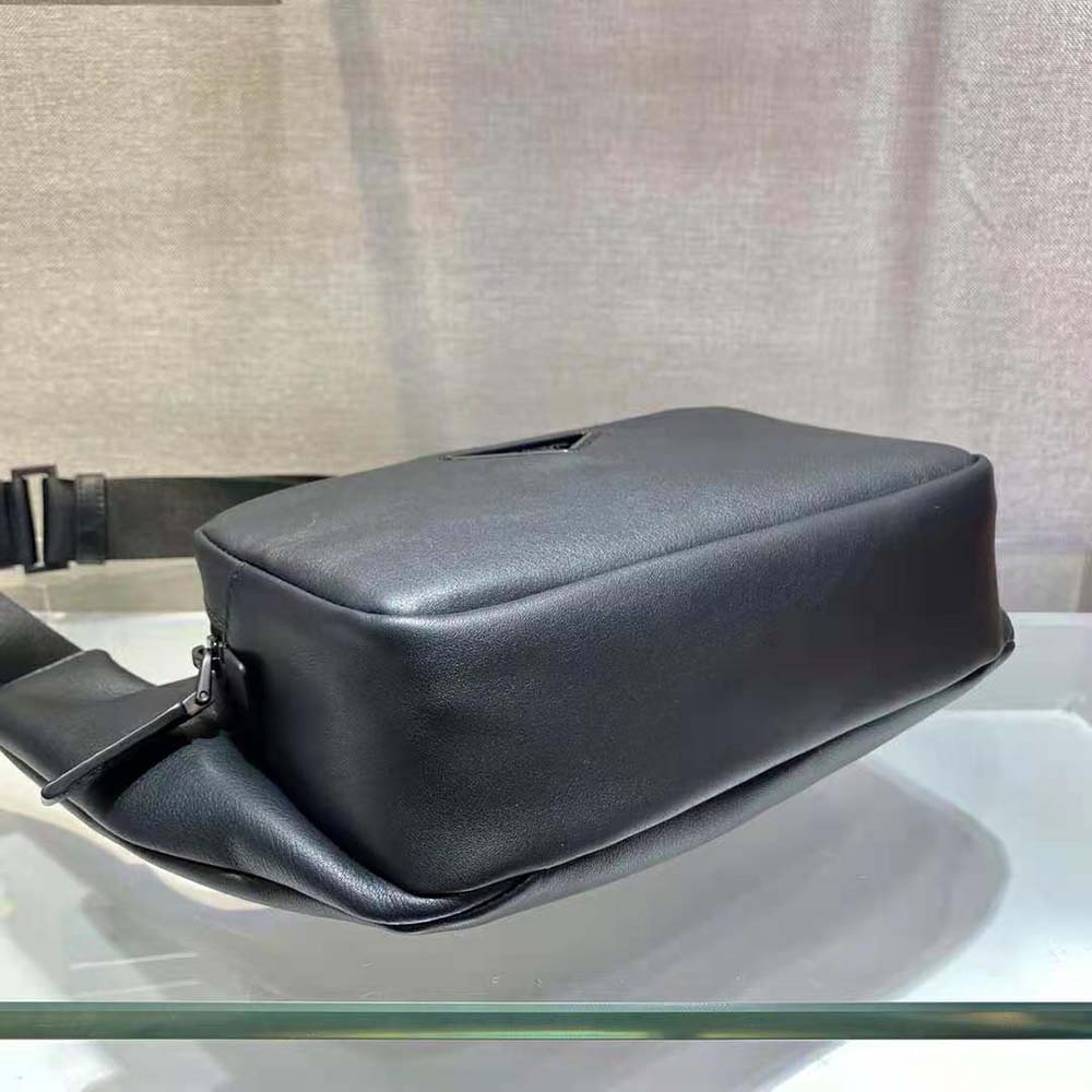 Prada Men Leather Shoulder Bag-Black - image 6